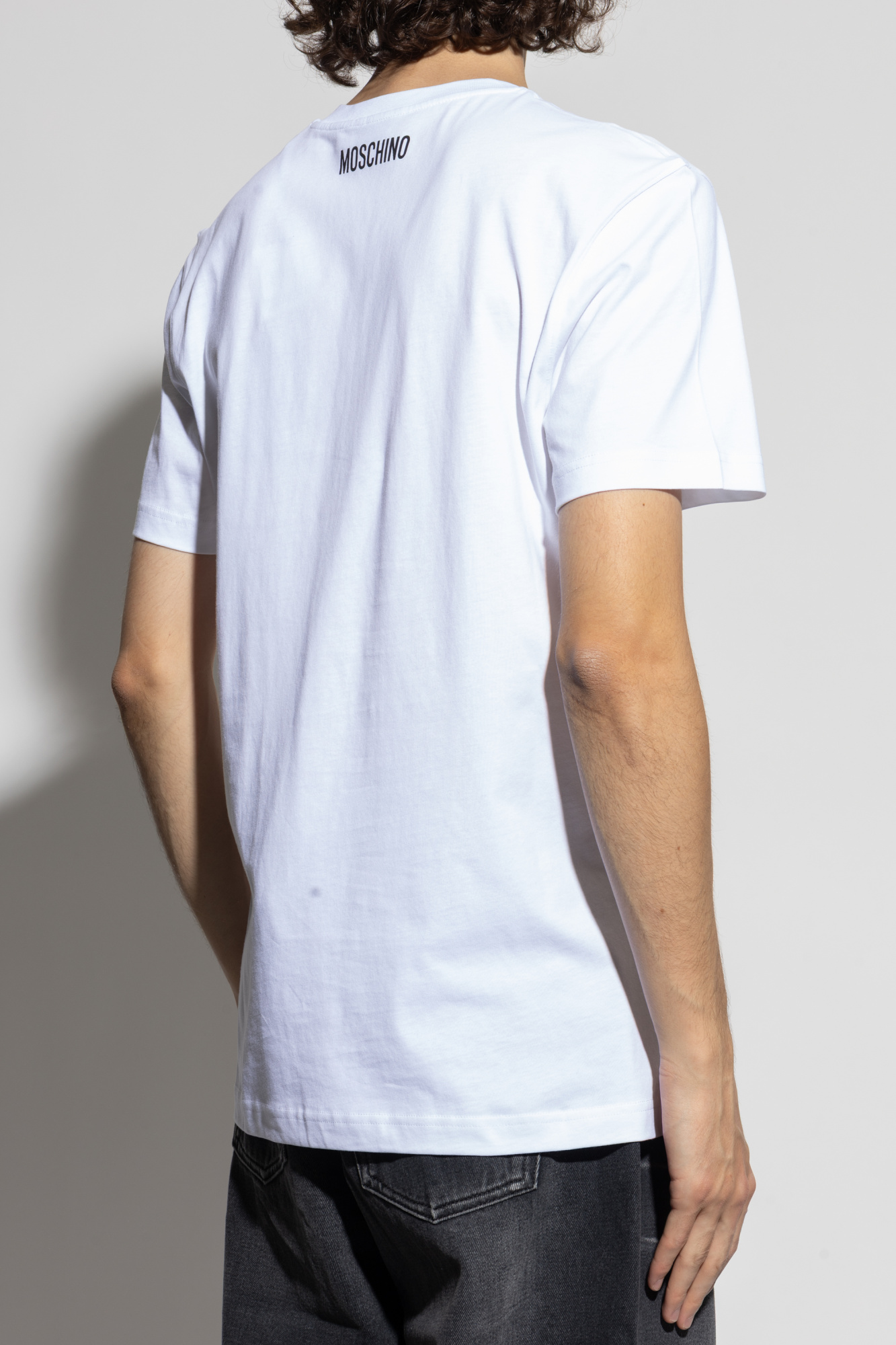 Tシャツ・カットソー MOSCHINO Men T Shirts 251ZZ07170241 1001 White Moschino graphic-print T-shirt | White | FARFETCH